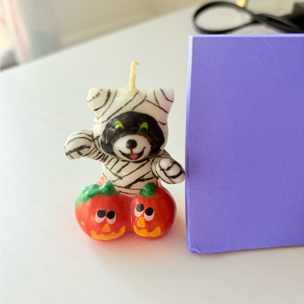 Halloween Mummy Bear Candle